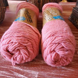 LeeWards Orlon Sayelle Yarn - Pale Old Rose 4-oz  - Bundle of 2 - 8 Oz Total